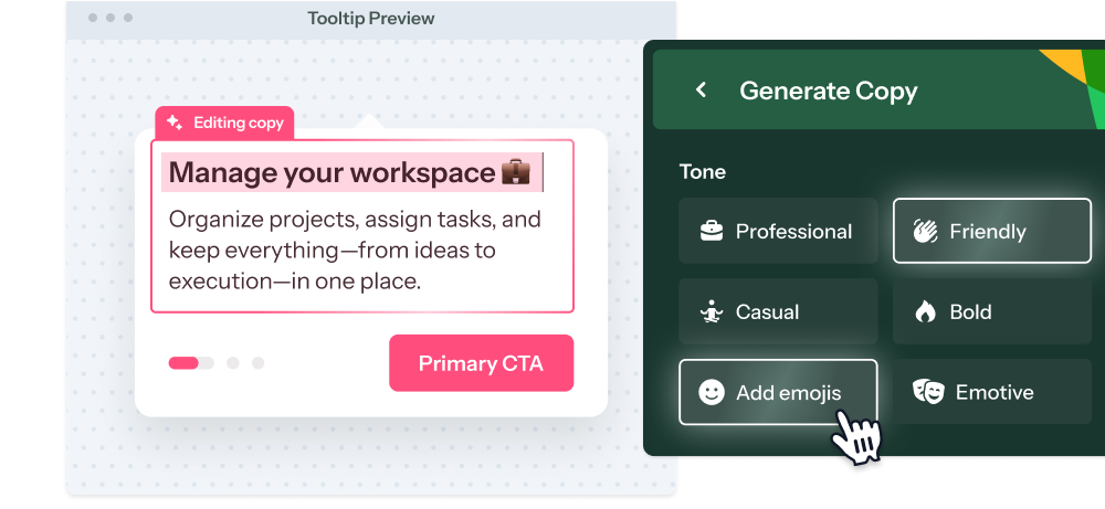 AI copy enhancements