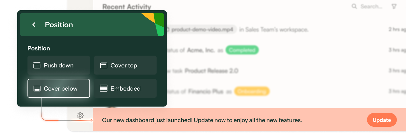 Control precisely where Banners appear