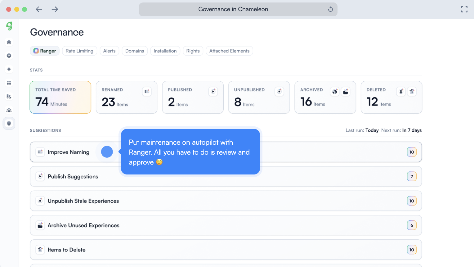 Governance in Chameleon