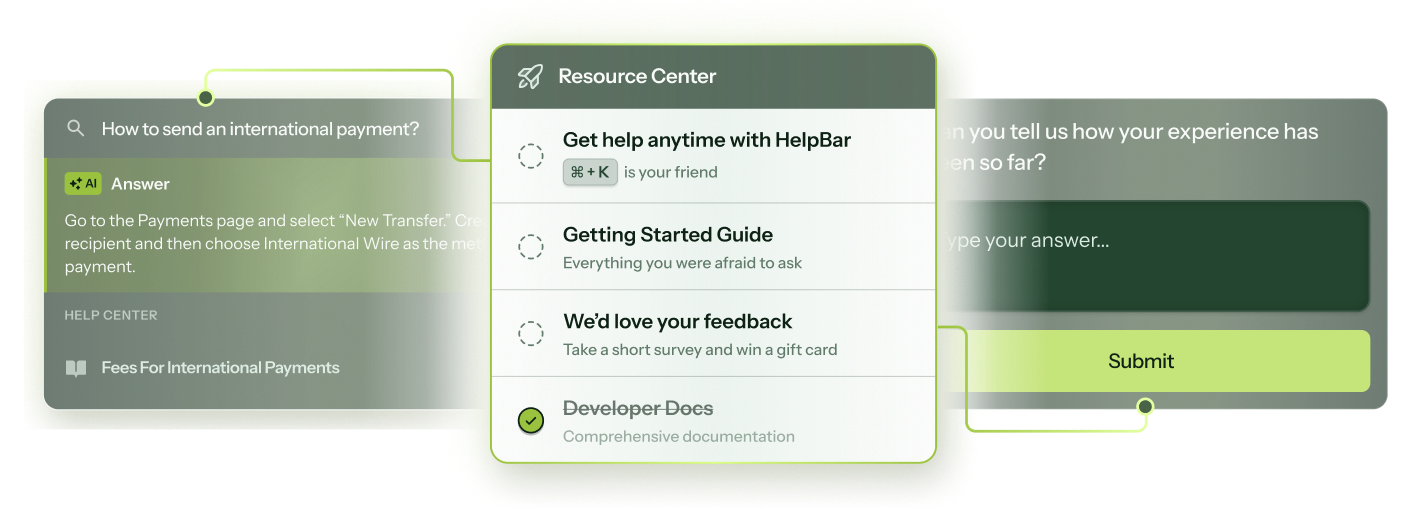 Launch users to their next right step