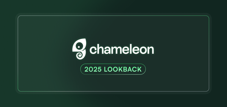 The Chameleon logo and a pill label reading '2025 LOOKBACK' on a dark green background.