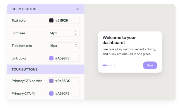 Build beautiful Tours that guide users to “aha!”