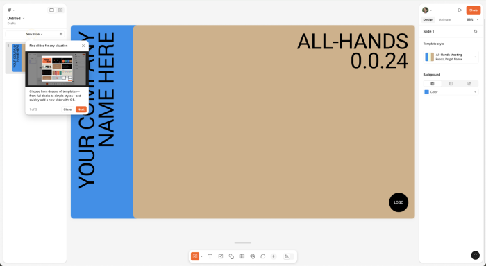 Interactive walkthrough: nudging users to explore