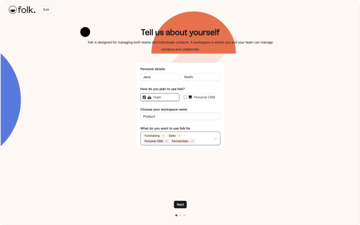 Personalised onboarding